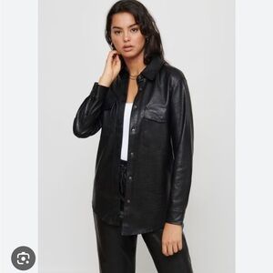 Black Leather Shacket